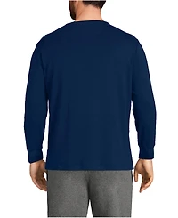 Lands' End Big & Tall Knit Rib Pajama Henley T-Shirt