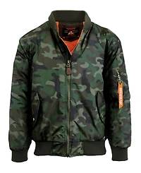 Spire By Galaxy Men's Oversized Heavyweight Ma-1 Bomber Flight Jacket