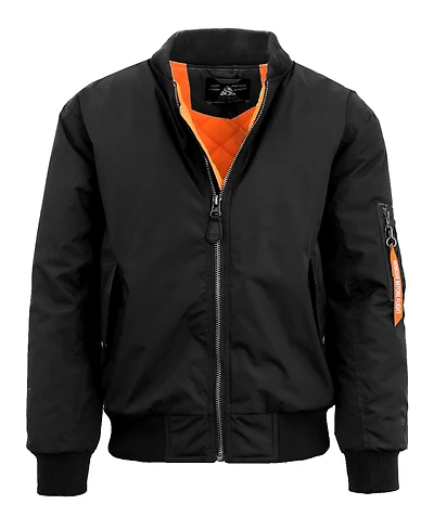 Spire By Galaxy Men's Oversized Heavyweight Ma-1 Bomber Flight Jacket