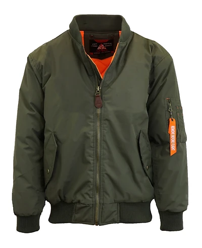 Spire By Galaxy Men's Oversized Heavyweight Ma-1 Bomber Flight Jacket