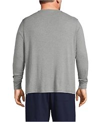 Lands' End Men's Big & Tall Knit Rib Pajama Henley T-Shirt
