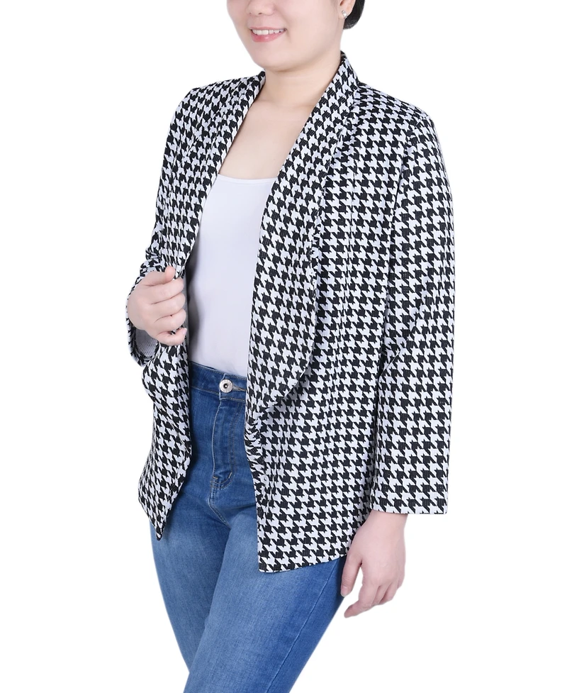 Ny Collection Petite Long Sleeve Ponte Jacket