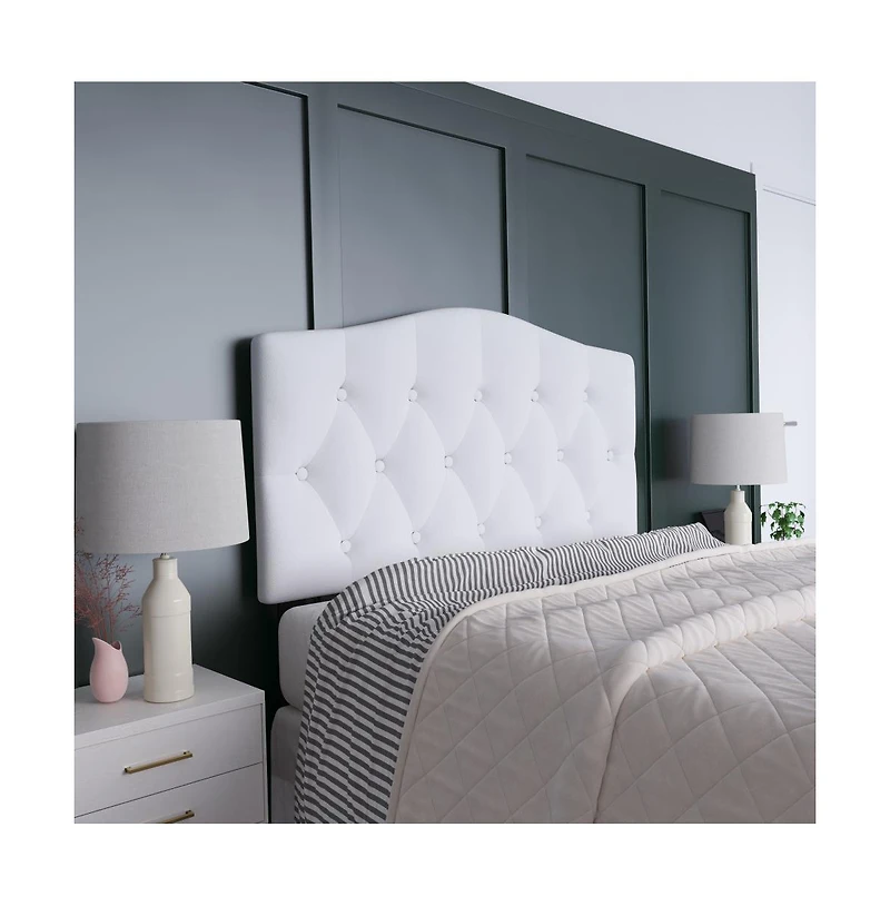 Arched Full Button Tufted Upholstered Headboard
