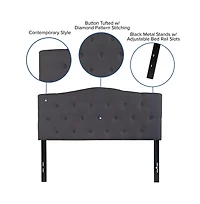 Arched Full Button Tufted Upholstered Headboard