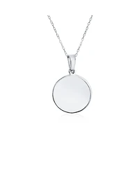 Bling Jewelry Religious Round Disc Medal Guardian Sistine Angel Cherub Pendant Necklace Sterling Silver