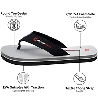 Alpine Swiss Men's Flip Flops Lightweight Thong Sandals Beach Slides Eva Sole for Comfort Durable Men Casual Wear Pool Outdoor Sandal