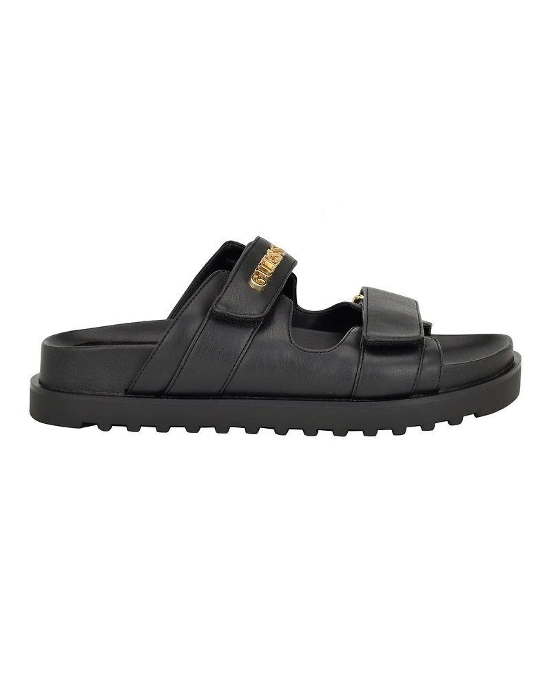Guess Women's Fabulon Two Strap Sporty Footbed Sandals