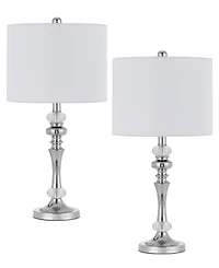 Effingham 24" Height Metal and Crystal Lamp Set