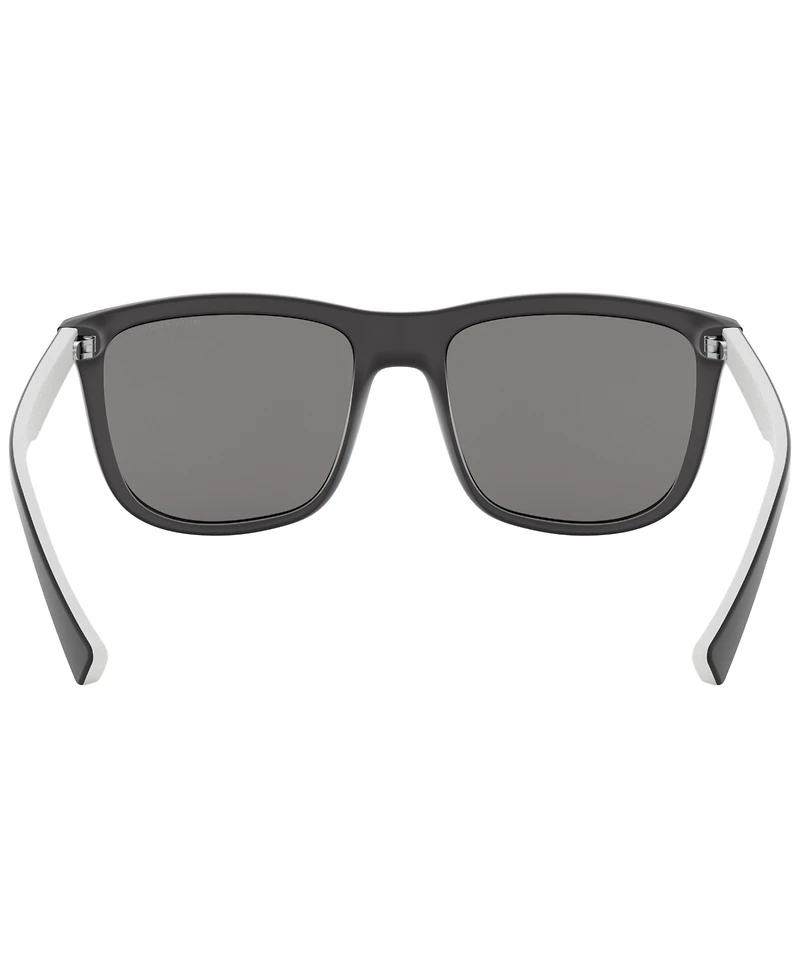 A|X Armani Exchange Men's Polarized Low Bridge Fit Sunglasses, Polar AX4093SF