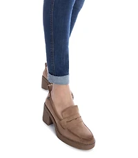 Women's Heeled Suede Moccasins By Xti