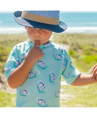 Toddler, Child Boys Shades of Blue Fedora Hat
