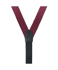 Trafalgar Men's Sutton Solid Color Silk Formal Suspenders | Y-Back, Adjustable Braces