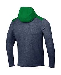Men's Under Armour Navy Notre Dame Fighting Irish Survivor Fleece Hoodie Quarter-Zip Jacket
