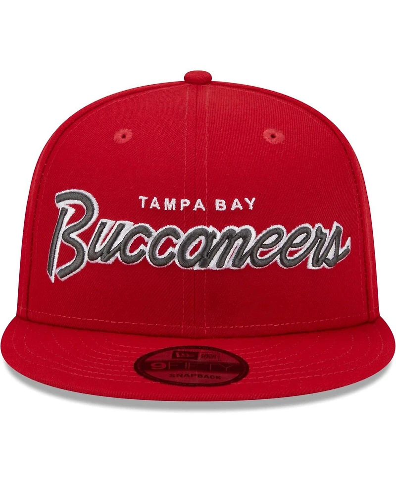 Men's New Era Red Tampa Bay Buccaneers Main Script 9FIFTY Snapback Hat