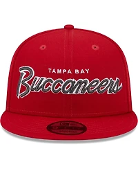 Men's New Era Red Tampa Bay Buccaneers Main Script 9FIFTY Snapback Hat