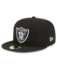 Men's New Era Black Las Vegas Raiders Main Patch 59FIFTY Fitted Hat