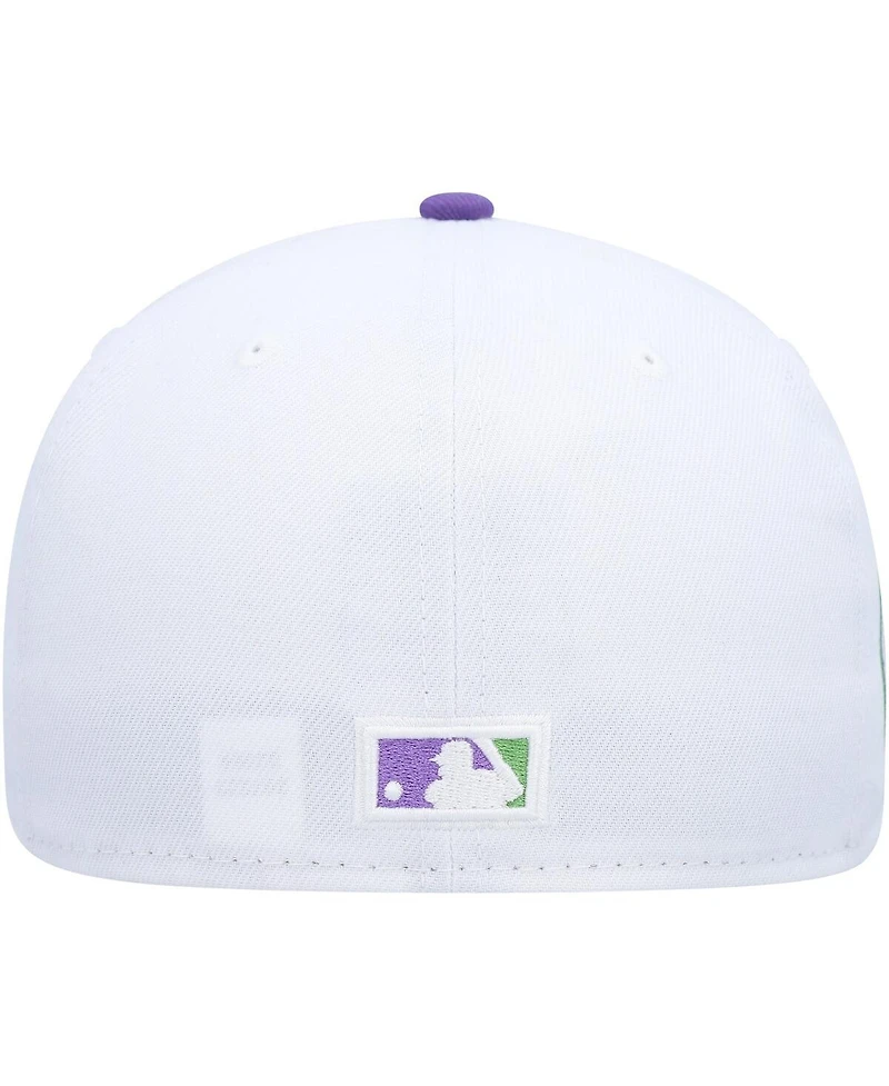 Men's New Era White Brooklyn Dodgers Side Patch 59FIFTY Fitted Hat