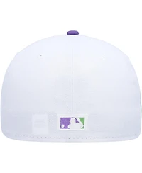 Men's New Era White Brooklyn Dodgers Side Patch 59FIFTY Fitted Hat
