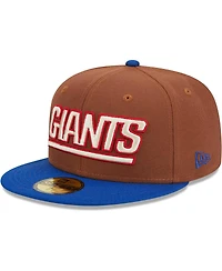 Men's New Era Brown, Royal York Giants Harvest 75th Anniversary 59FIFTY Fitted Hat