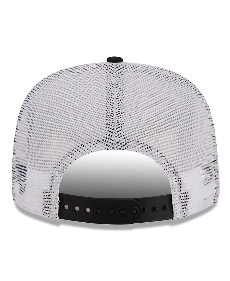 Men's New Era Black, White Pittsburgh Steelers Original Classic Golfer Snapback Hat