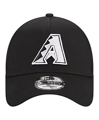 Men's New Era Black Arizona Diamondbacks A-Frame 9FORTY Trucker Adjustable Hat