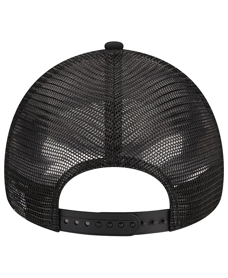 Men's New Era Black Washington Nationals A-Frame 9FORTY Trucker Adjustable Hat