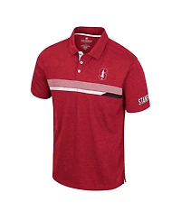 Men's Colosseum Cardinal Stanford Cardinal No Problemo Polo Shirt
