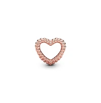 Pandora 14K Rose Gold-Plated Beaded Open Heart Charm