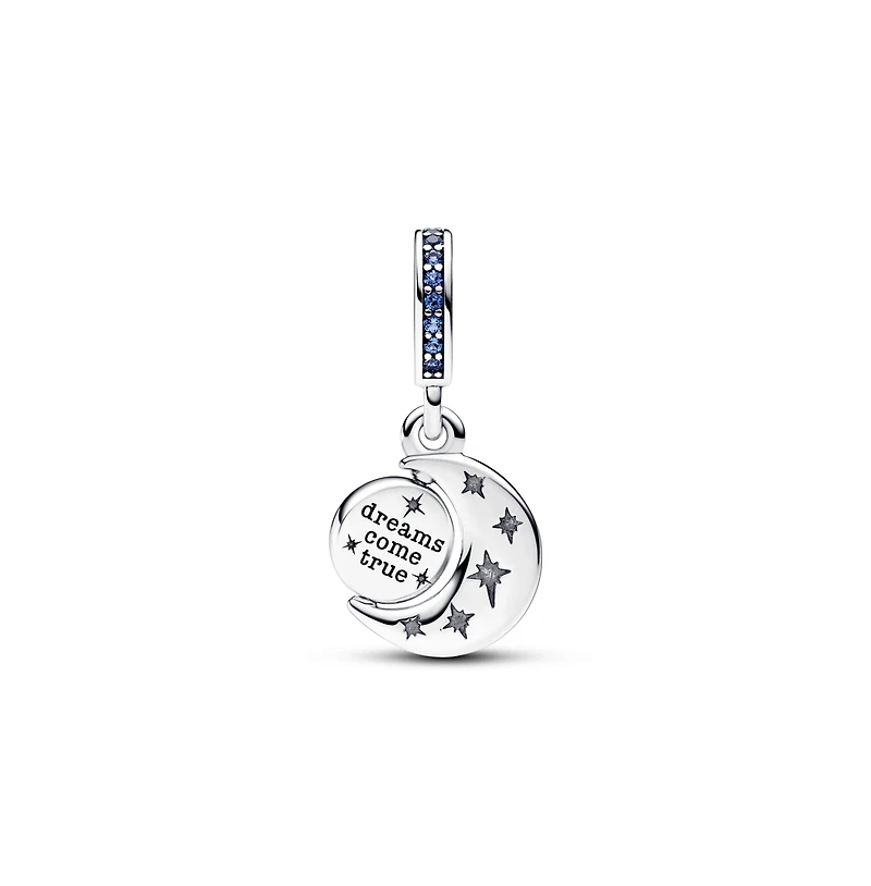 Pandora Cubic Zirconia Moon Spinning Dangle Charm
