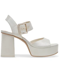 Dolce Vita Women's Bobby Pearls Ankle-Strap Two-Piece Platform Sandals