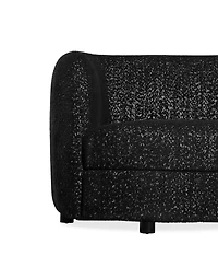 Isabella 63" Boucle Fabric Curved Loveseat