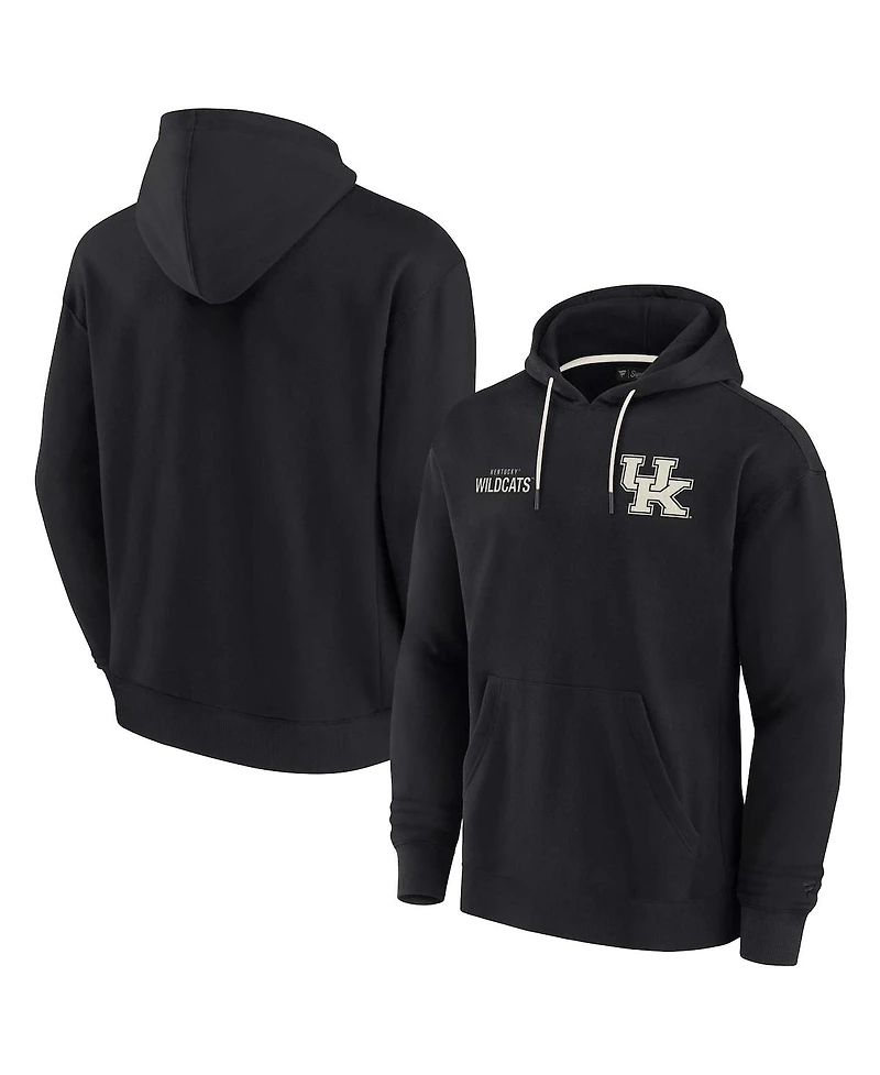 Men's and Women's Fanatics Signature Black Kentucky Wildcats Super Soft Fleece Pullover Hoodie