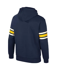 Men's Colosseum Navy Michigan Wolverines Saluting Pullover Hoodie
