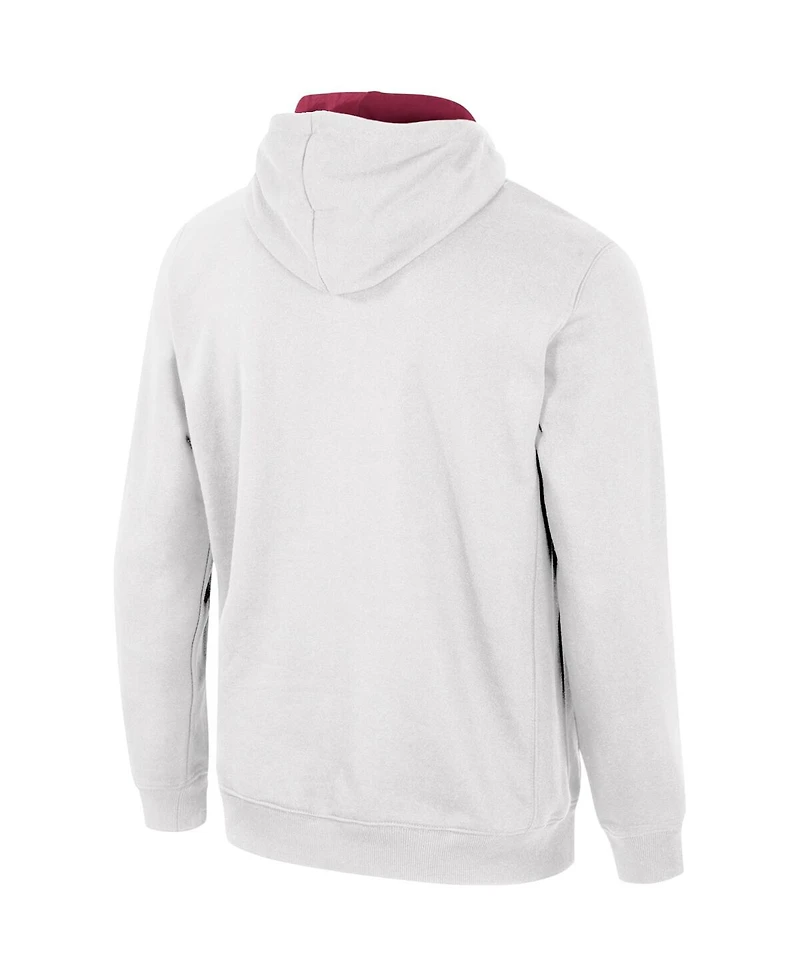 Men's Colosseum White Florida State Seminoles Half-Zip Hoodie
