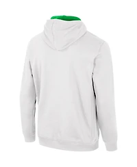 Men's Colosseum White Oregon Ducks Half-Zip Hoodie