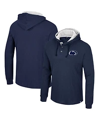Men's Colosseum Navy Penn State Nittany Lions Affirmative Thermal Hoodie Long Sleeve T-shirt