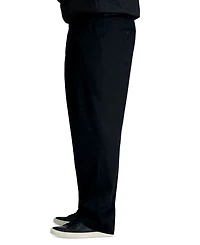 Haggar Men's Big & Tall Premium No Iron Khaki Classic-Fit Pleated Hidden Expandable Waistband Pants