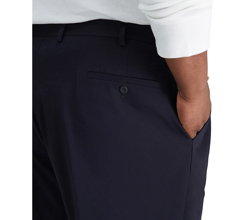 Haggar Men's Big & Tall Iron Free Premium Khaki Classic-Fit Flat Front Pant