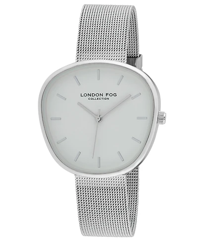 London Fog Women's Quartz Bath Silver-Tone Alloy Strap Watch 36mm