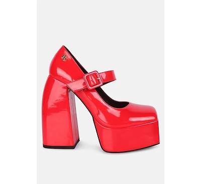Pablo Womens Statement High Platform Heel Mary Jane Sandals