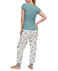 Adore Me Women's Caileigh T-Shirt & Joggers Pajama Set