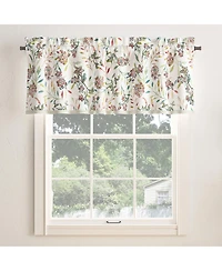 Lily Garden Watercolor Floral Semi-Sheer Rod Pocket Curtain Valance