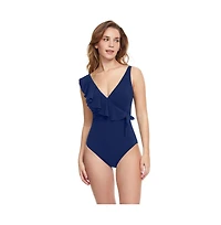 Profile by Gottex Women's Tutti Frutti V-Neck Surplice One Piece Swimsuit