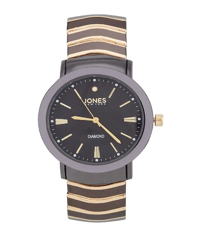 Jones New York Men's Analog Two Tone Metal Bracelet Watch 42mm