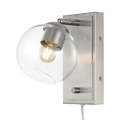 Hugo Minimalist Modern Plug Or Hardwired Adjustable Iron Led Wall Sconce with Rotary Dimmer