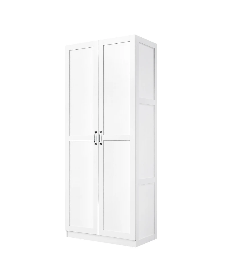 Manhattan Comfort Hopkins 2-Piece 4-Shelf Storage Closet Set