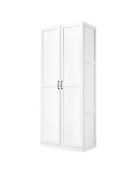 Manhattan Comfort Hopkins 2-Piece 4-Shelf Storage Closet Set