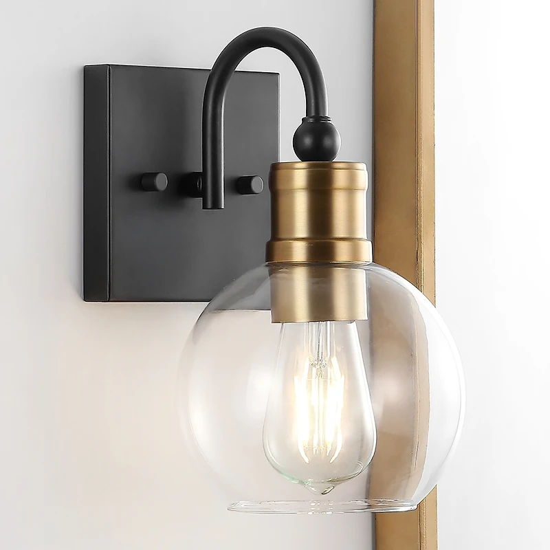Jonathan Y Marais Iron/Glass Rustic Vintage Like Led Vanity Light