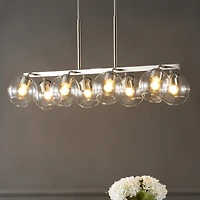 Julian Farmhouse Bohemian Iron/Glass Linear Led Pendant
