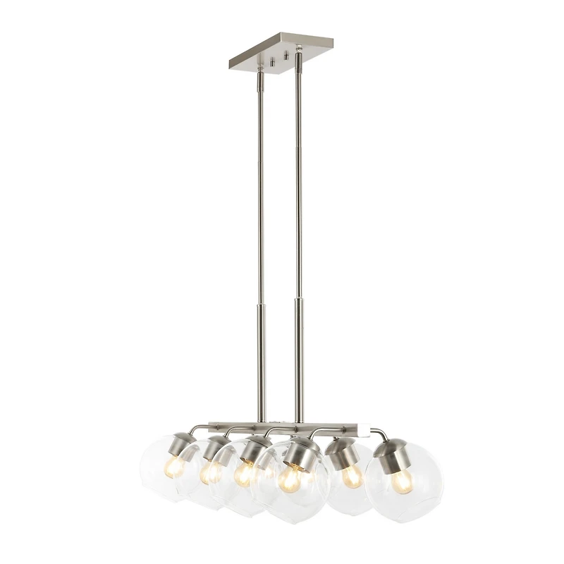 Julian Farmhouse Bohemian Iron/Glass Linear Led Pendant